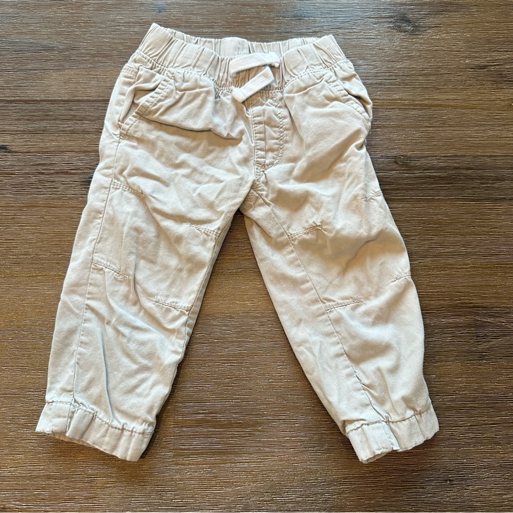 3/20$ Falls Creek Baby Beige Lined Pants size 12 months